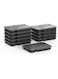 Cosmoplast 5 Compartments Pack Of 10 Black Meal Containers With Clear Lids, Trmtc5Wlppbs10, Microwave Container
