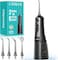 COSLUS C51 Portable Water Flosser for Teeth: 3 Modes &amp; 6 Pressure Settings with Jet Mode &ndash; Orthodontic, Braces &amp; Sensitive Gums Care for Multiple Users &ndash; Compact Travel Design, 300ML Black