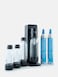 bubblebro Origin Sparkling Water Maker Family Pack - Comes with 2 x 60L CO₂ Cylinders, 1 x additional 1L BPA-Free Bottle with 2 x 500ML BPA-Free Bottles - Easy to Use Soda Maker Machine (Black)