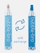 bubblebro 60L CO₂ Cylinder Refill Exchange - Exchange Empty Cylinder with a Full Cylinder - 410g Food-Grade CO₂, Compatible with Soda Machine &amp; Other Standard EU/US 60L Soda Makers