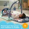 Baby Playmat Kick &amp; Play Piano Gym with Musical and Sensory Toys for Newborn to Toddler, Navy Fawn