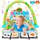 Baby Play Mat Gym, Funny Play Piano Tummy Time Activity Mat with 5 Infant Sensory Toys, Music and Lights, Boy &amp; Girl Gifts for Newborns 0 to 3 6 9 12 Months