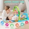 Baby Play Mat Gym, Funny Play Piano Tummy Time Activity Mat with 5 Infant Sensory Toys, Music and Lights, Boy &amp; Girl Gifts for Newborns 0 to 3 6 9 12 Months