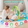 Baby Play Mat Gym, Funny Play Piano Tummy Time Activity Mat with 5 Infant Sensory Toys, Music and Lights, Boy &amp; Girl Gifts for Newborns 0 to 3 6 9 12 Months