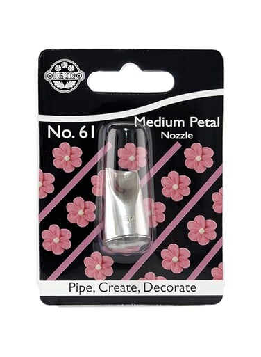 PME JEM Medium Petal/Ruffle Piping Nozzle no. 61, Silver