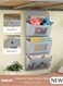 Over The Door Pockets, 3 Trapezoidal Pockets Storage Organiser, Fabric Foldable Hanging Organizer Door Hanger Storage with Clear Window for Dormitory Wardrobe Bookshelf