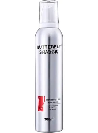 Butterfly Shadow Hair mousse 300 ml Foam Hair Wax Spray - Light Texture, Super Hold &amp; Easy Styling, Curly Hair Wool Curly Salon Dedicated Modeling Hair Mousse (Silver Men)