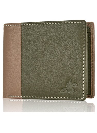 HORNBULL Joseph Olive RFID Blocking Leather Wallet for Men, Olive, Two-Fold Wallet   MW176OM (QHHX)