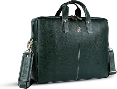 HAMMONDS FLYCATCHER Top Grain Genuine Leather Laptop Messenger Bag for 15.6 inch Laptop 106GRN(N3HQ)