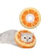 Cat Cone Collar, Cute Waterproof Anti-Bite Lick Wound Healing Safety Elizabethan Collar for Cats, All-Season Style (Orange, S)