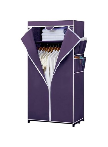 AWH Folding wardrobe - Large Capacity Removable Storage Cabinet Rated Dustproof Cabinet Portable Freestanding Storage Rack - Multicolor