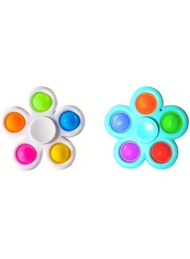 Pop it Fidget Spinner Bulk 2 Pack, Easter Basket Stuffers for Kids, Fidget Spinners Toys, Party Favors, Sensory Stress Relief Toys for Teens Girls Boys, Christmaas Birthday Gifts Prizes