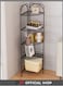 Household Floor Standing Corner Multi-layer Storage Rack, Suitable for Living Room, Bedroom, Bathroom 30x30x145cm