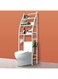 Organizer Shelves Rack Wall Mounted Storage and Storage Rack Kitchen Seasoning Bottle Storage Shelf white