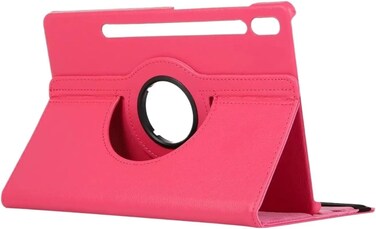 Muzz Tab S9 case 360&deg; Rotating Case for Samsung Galaxy Tab S9, Multi-Angle Swiveling Slim Cover, Auto Wake/Sleep, PU Leather Hard Back, Shockproof (Pink)