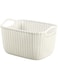 Curver,Knit,Small Rectangular Basket,with 2 hand,8L,Off White Color
