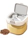 Sugar Storage Container, Kitchen Coffee and Dry Food Jar with Spoon, Stackable Airtight BPA-Free Canister, Easy-Clean Spill-Proof, 27oz Ideal for Coffee Flour Sugar Pantry, White