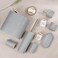 10 Piece Grey Bamboo Plastic Bathroom Accessories Set