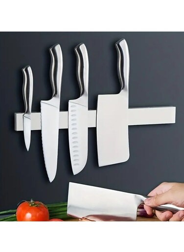 Magnetic Knife Holder - 16-Inch Stainless Steel Rack for Knives, Kitchen Utensils, Tools, and Art Supplies
