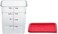 Cambro Camwear Polycarbonate Square Food Storage Container, 8 Quart With Lid