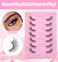 ValueBargain 7 Pairs Half Lashs, Slim Wispy Half Section False Eyelashes