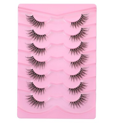 ValueBargain 7 Pairs Half Lashs, Slim Wispy Half Section False Eyelashes
