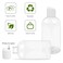 Neendohome 2-Pack 8 oz Empty Plastic Squeeze Bottles, Clear, White Disc Cap