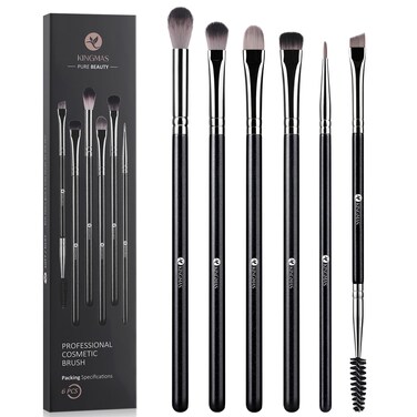 KINGMAS Eyeshadow Brush Set, 6Pcs Professional Eye Makeup Brushes