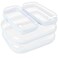 bllbiwin 4 Pcs Clear Hard Shell Zipper Casees,Clear Hard Shell Makeup Bag