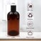 Neendohome 2-Pack 8 oz Empty Plastic Squeeze Bottles, Amber, Black Disc Cap