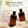 Neendohome 2-Pack 8 oz Empty Plastic Squeeze Bottles, Amber, Black Disc Cap