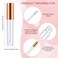 Nuanchu 10 ml Empty Lip Gloss Tubes Clear Mini Refillable Balm Containers Bottles Plastic Lip Gloss Containers with Wand and Rubber Inserts DIY Makeup