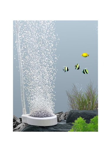Boxtech Aquarium Air Stone Fish Tank Bubbler Small Nano Air Bubble Stone Super-High Dissolved Oxygen Diffuser Makes Super Tiny Bubbles 50MM (Air pump and Air tube Not Included)