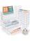 Khazna Clear Plastic Drawer Organizer Set 25 Pcs , 4 Sizes Desk Drawer Divider Organizers and Storage Bins for Makeup, Jewelry, Gadgets for Kitchen, Bedroom, Bathroom, Office