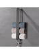 TERRIFI Towel Holder, Strong Self Adhesive Black Towel Rails Wall Mounted Stainless Steel 42.5cm with Hook for Bathroom Kitchen