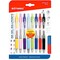 Fitto 8 Pieces 0.7mm Ball Point Gel Pens Assorted Colors, 14.5cm Length