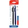 Fitto 2 Pieces 1.0mm Smooth Ball Point Pens, 14.5cm, Assorted Colors