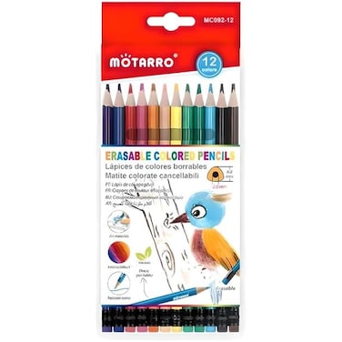 Fitto 12 Pieces 2.6mm Color Pencils 19cm 12 Colors Art Supplies Drawing