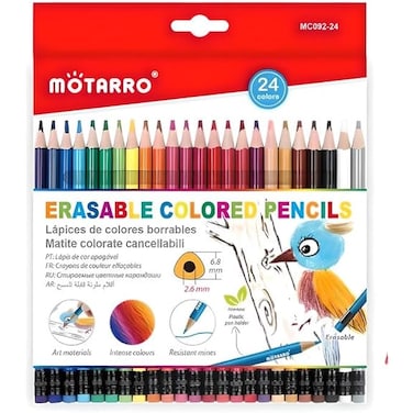 Fitto 24 Pieces 2.6mm Color Pencils - 24 Colors, 19cm Art Drawing Set