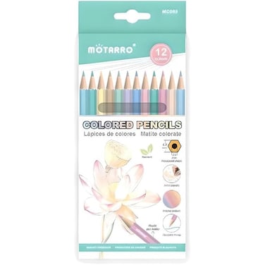 Fitto 12 Pieces Color Pencils 2.6mm, 17.5cm, 12 Colors, Ideal for Drawing & Sketching