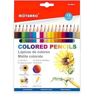 Fitto 18 Pieces 2.6mm Color Pencils, 17.5cm, 18 Vibrant Colors