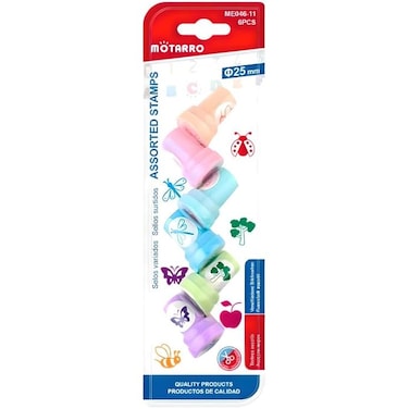 Fitto 6 Pieces Assorted Flies Stamps 25mm for Craft and Office Use