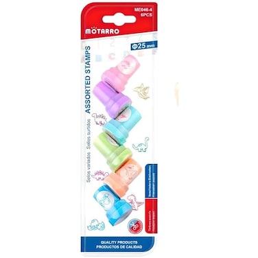 Fitto 6 Pieces Assorted Dinosaur Stamps 25mm