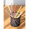Fitto Round Pen Holder 10x8cm Black for Office Desk Organization