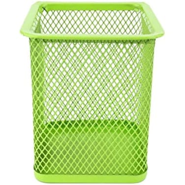 Fitto Green Rectangle Pen Holder 8x10cm - Office Desk Organizer