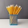 Fitto Sky Blue Pen Holder - Rectangle Shaped 8x10cm Desk Organizer