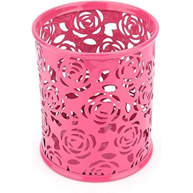 Fitto Flamingo Pink Pen Holder 8x9cm Round Desk Organizer