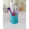 Fitto 1 Piece Pen Holder Round Shaped 8x9cm Sky Blue Desktop Organizer