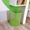 Fitto Round Paper Bin Green 23.5x19x26cm for Office & Home Waste Disposal