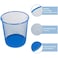 Fitto Blue Round Shaped Paper Bin 23.5x19x26cm for Office &amp; Home